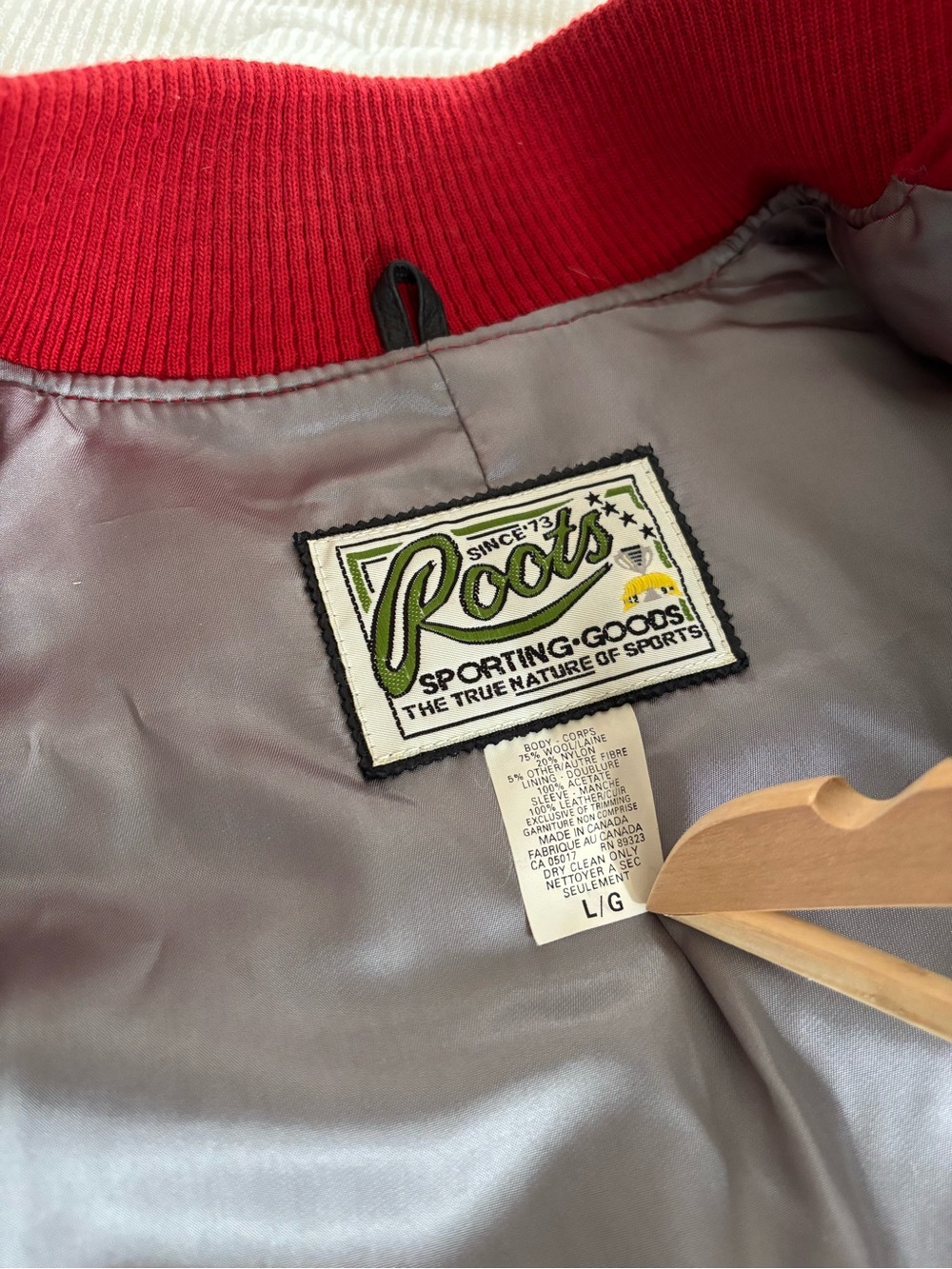 Roots Red and White Letterman Jacket - Picture 6 of 8